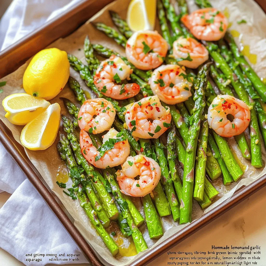 Lemon Garlic Shrimp Asparagus Sheet Pan Delight