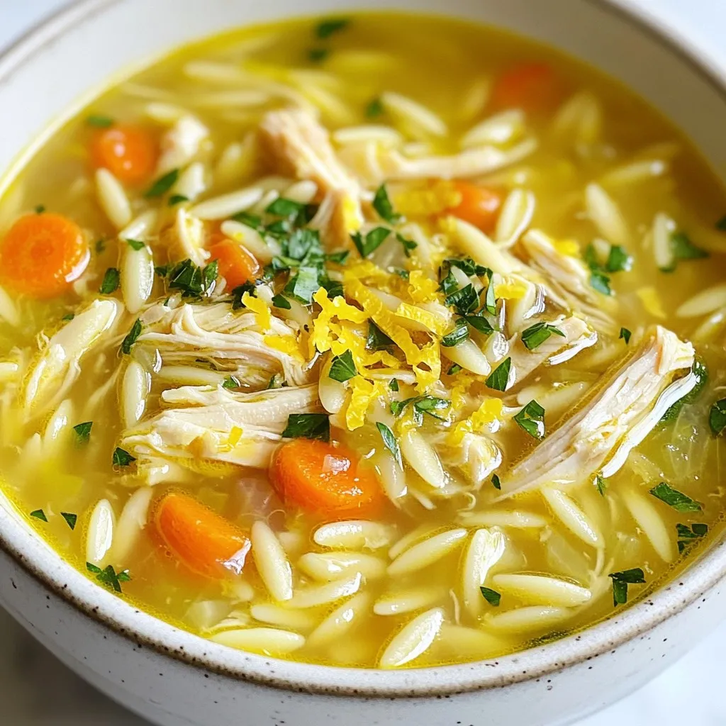 Greek Lemon Chicken Soup Flavorful and Nourishing Dish