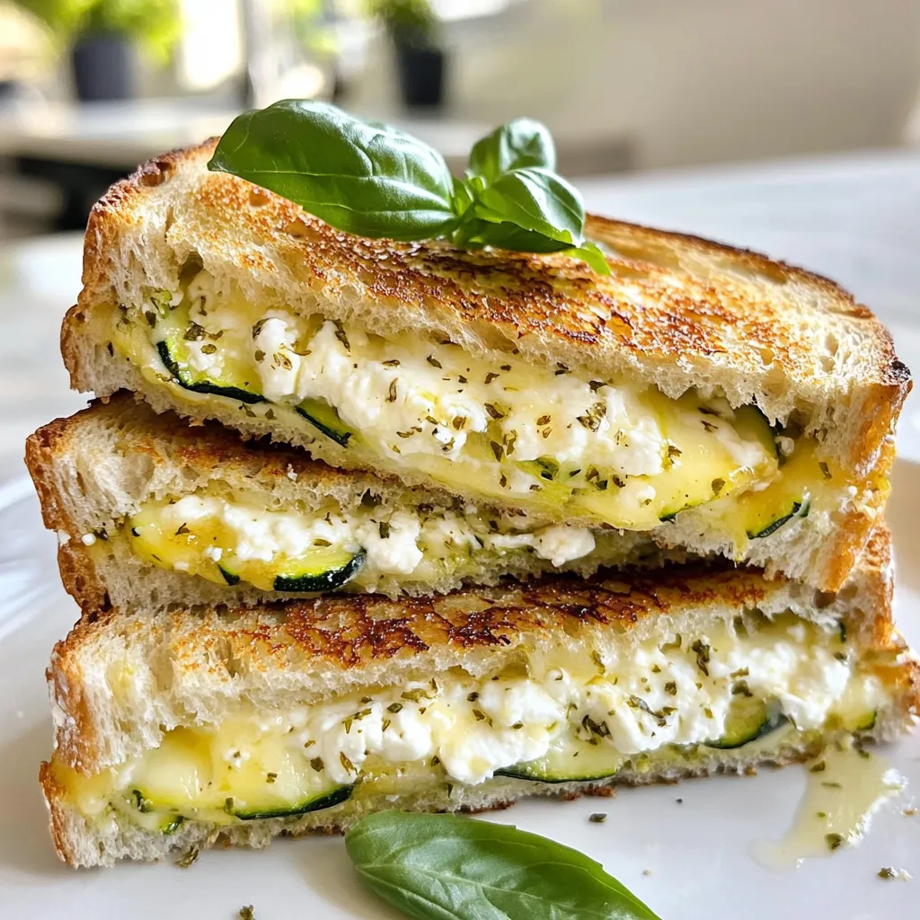Garlic Butter Zucchini Grilled Cheese Delight Recipe