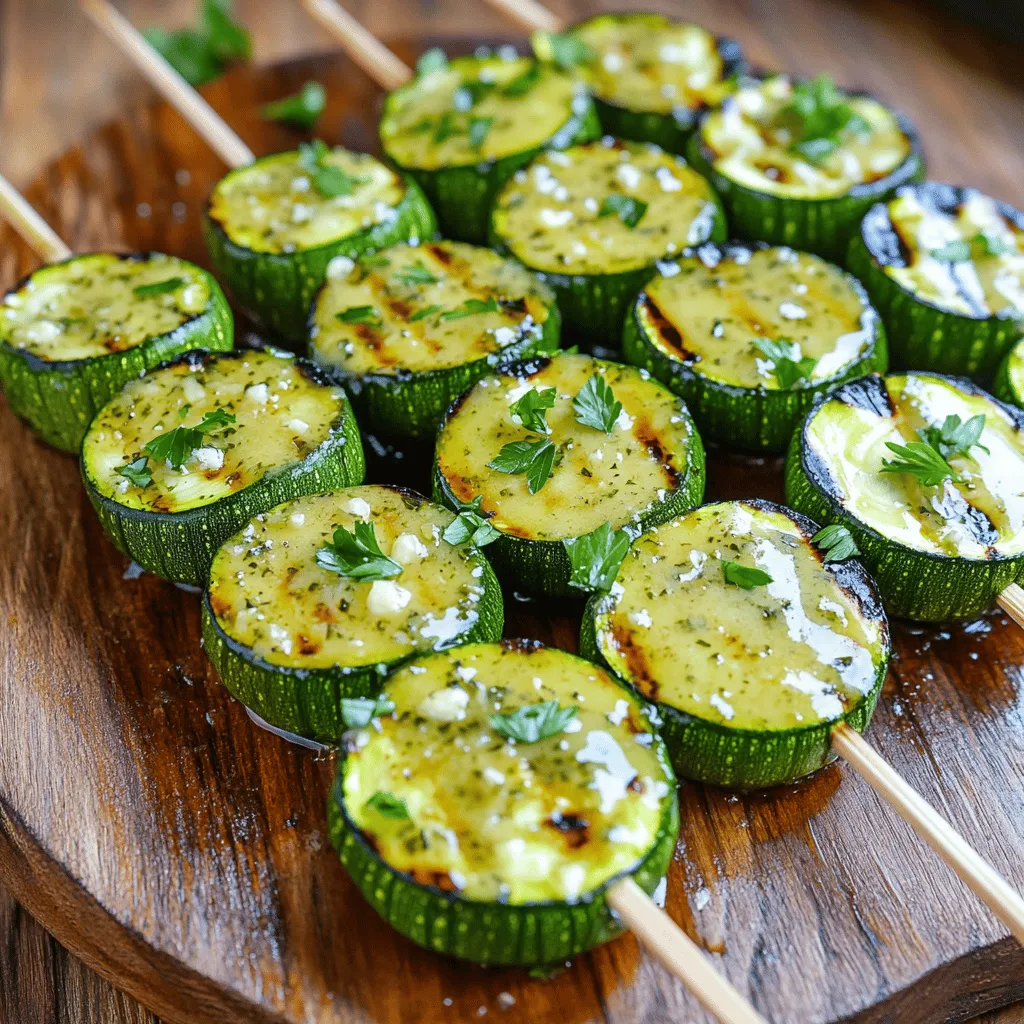 Garlic Butter Zucchini Skewers Deliciously Grilled Delight
