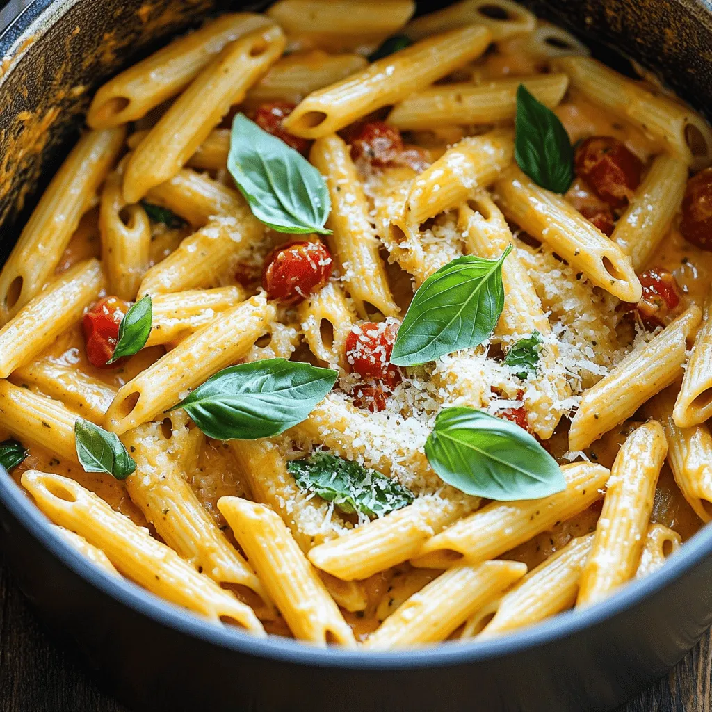 One-Pot Creamy Tomato Basil Pasta Quick and Tasty Meal