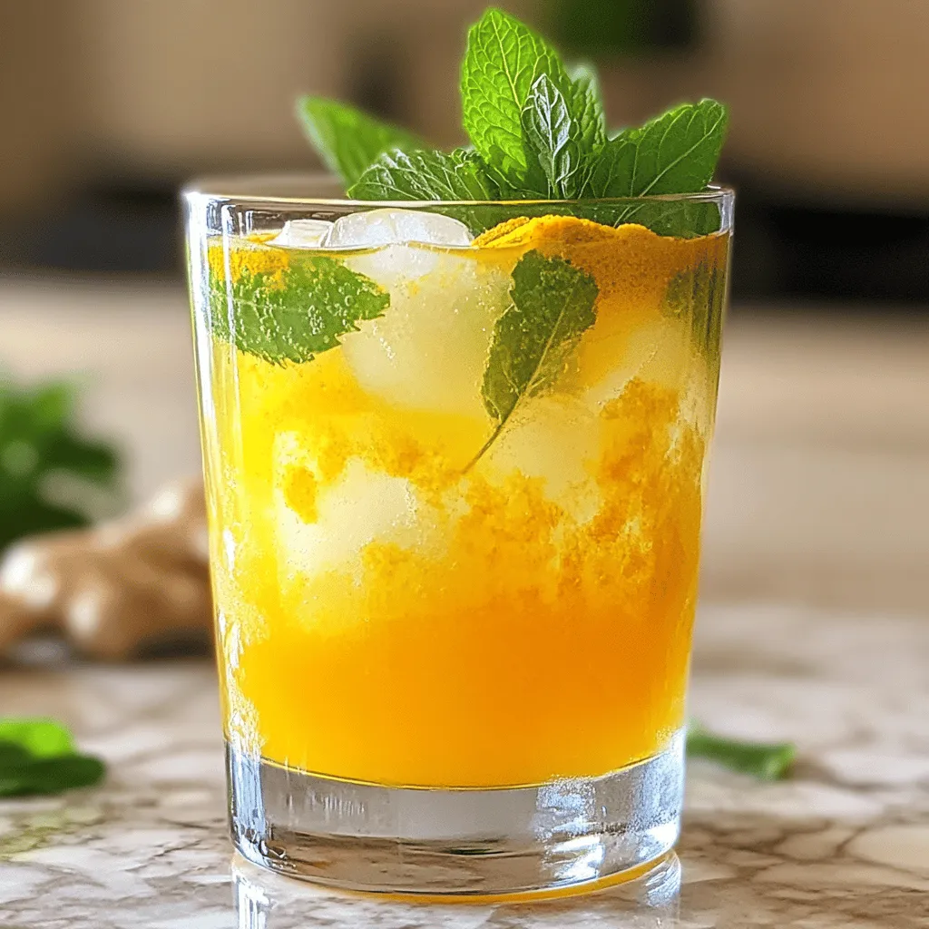Tangerine Turmeric Tonic Refreshing Healthy Drink