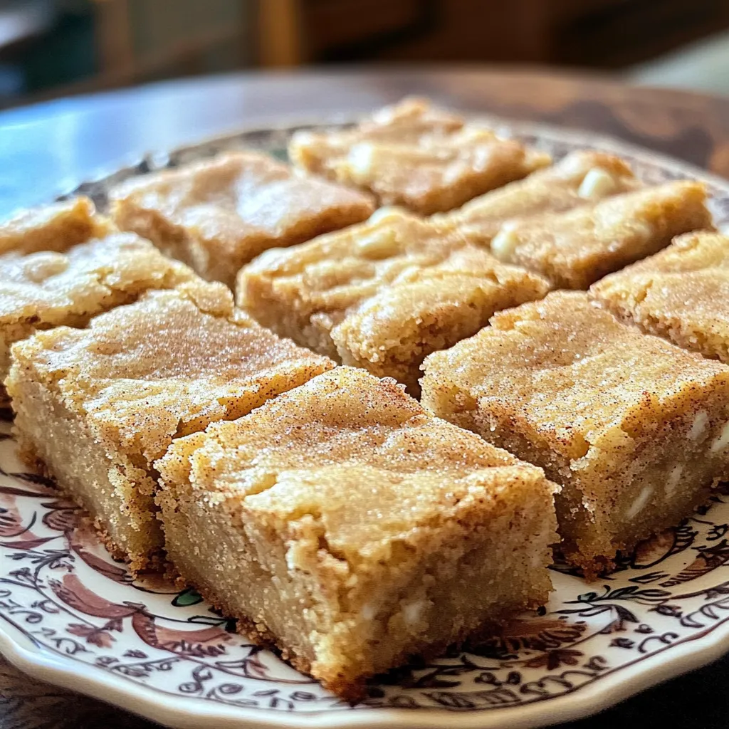 Snickerdoodle Blondies Easy Dessert Recipe Delight