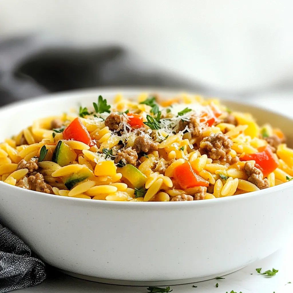 Ground Turkey Orzo Hearty and Flavorful Meal