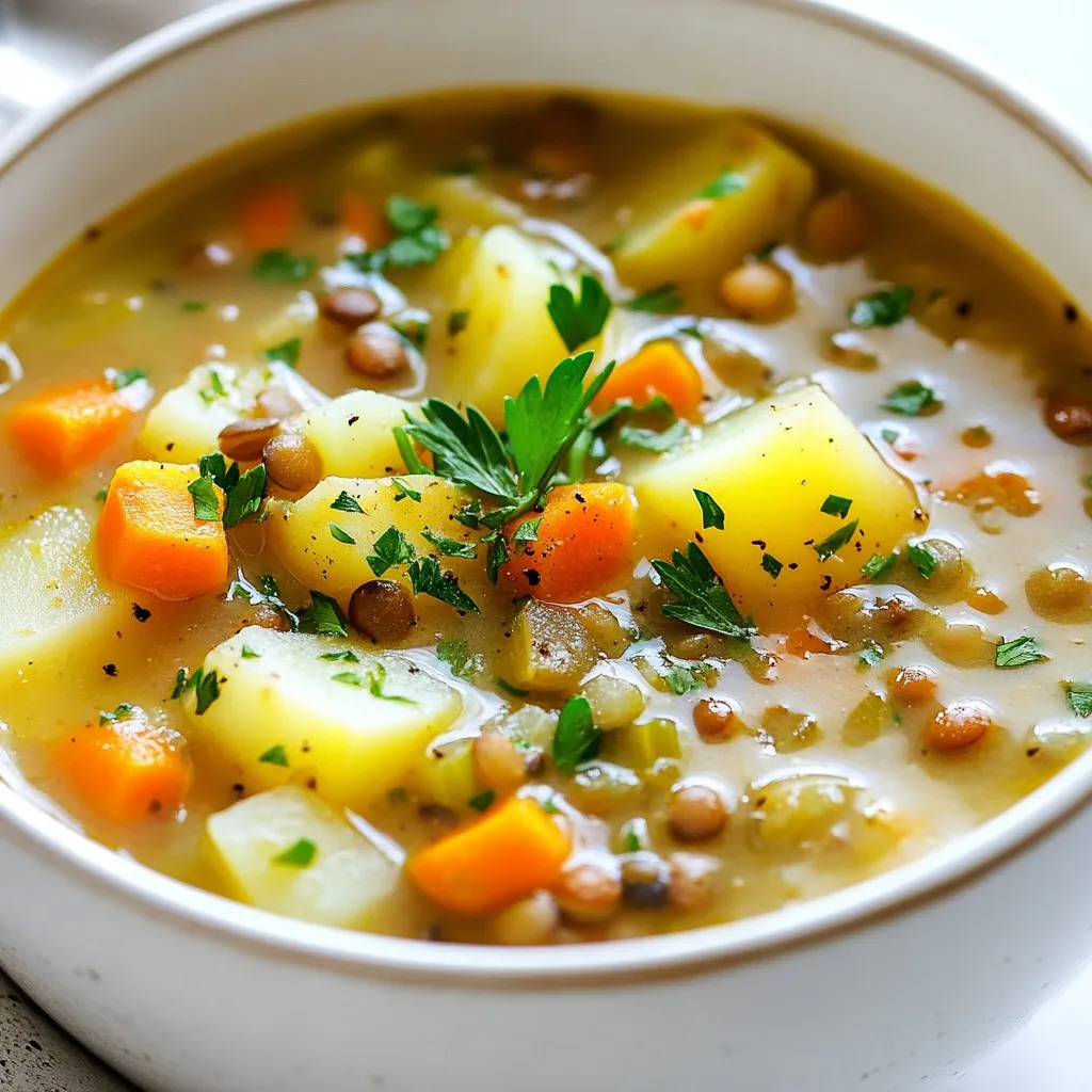 Hearty Lentil Potato Soup Flavorful Nourishing Meal