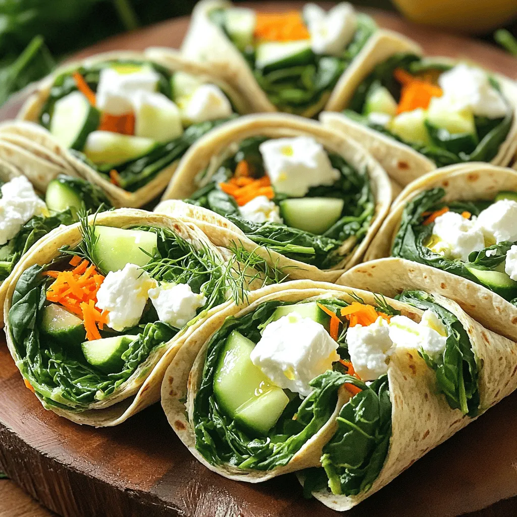 Healthy Spinach and Feta Wraps Easy Lunch Idea