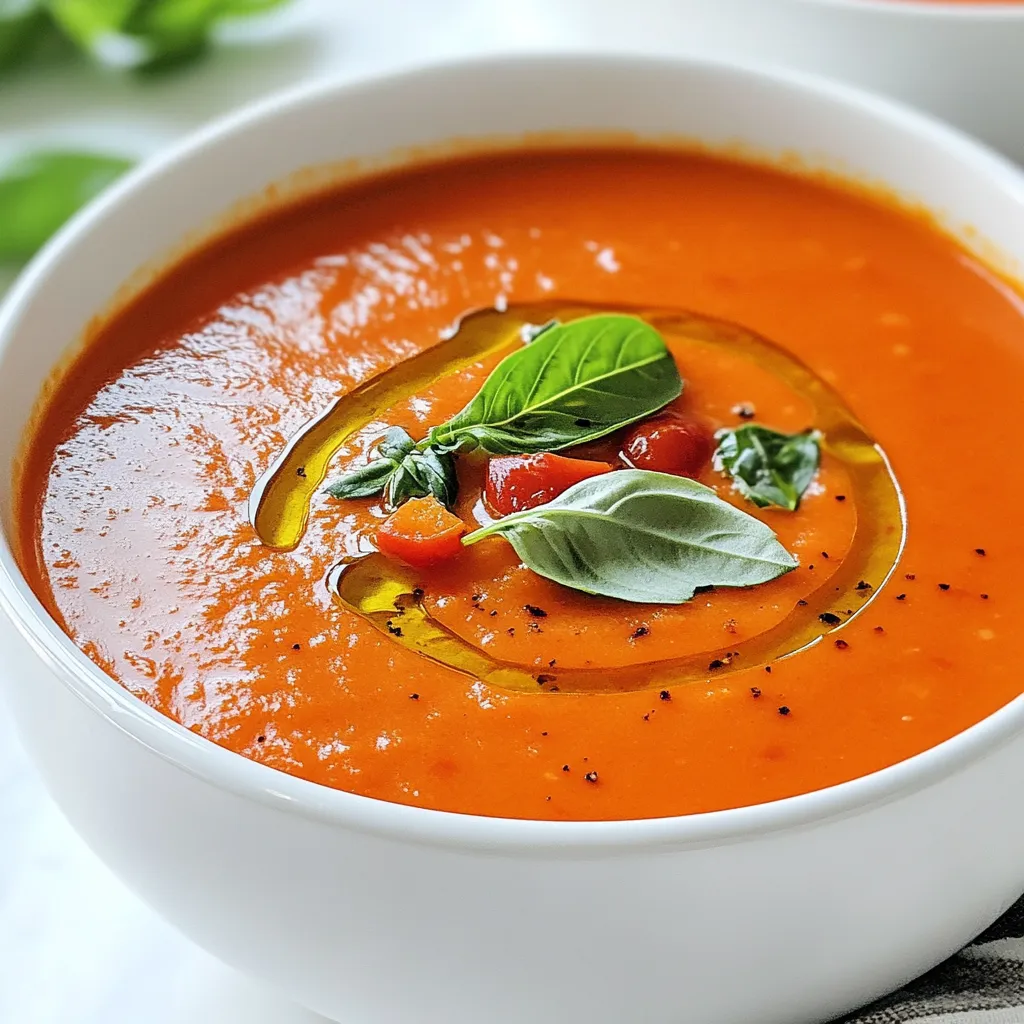 Roasted Red Pepper Tomato Soup Flavorful and Easy Recipe