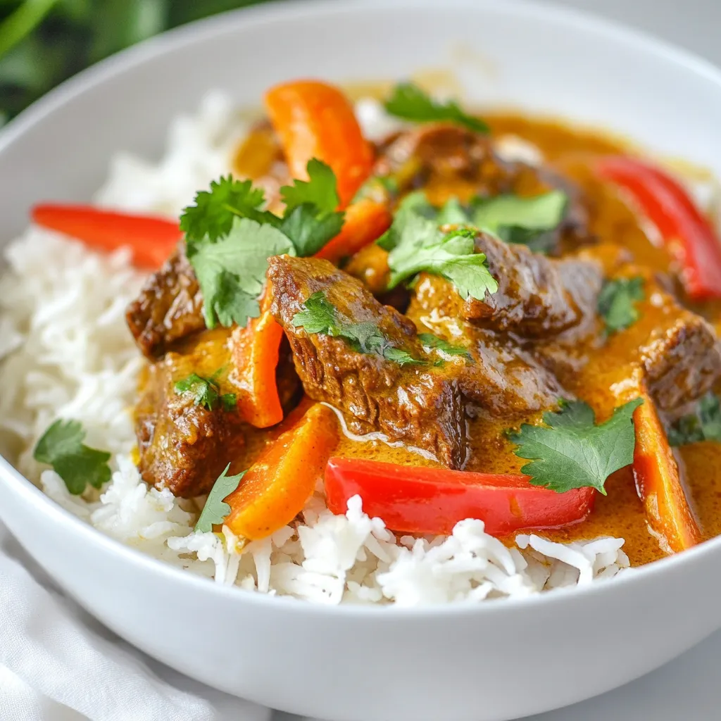 Crockpot Beef Coconut Curry Flavorful and Simple Meal