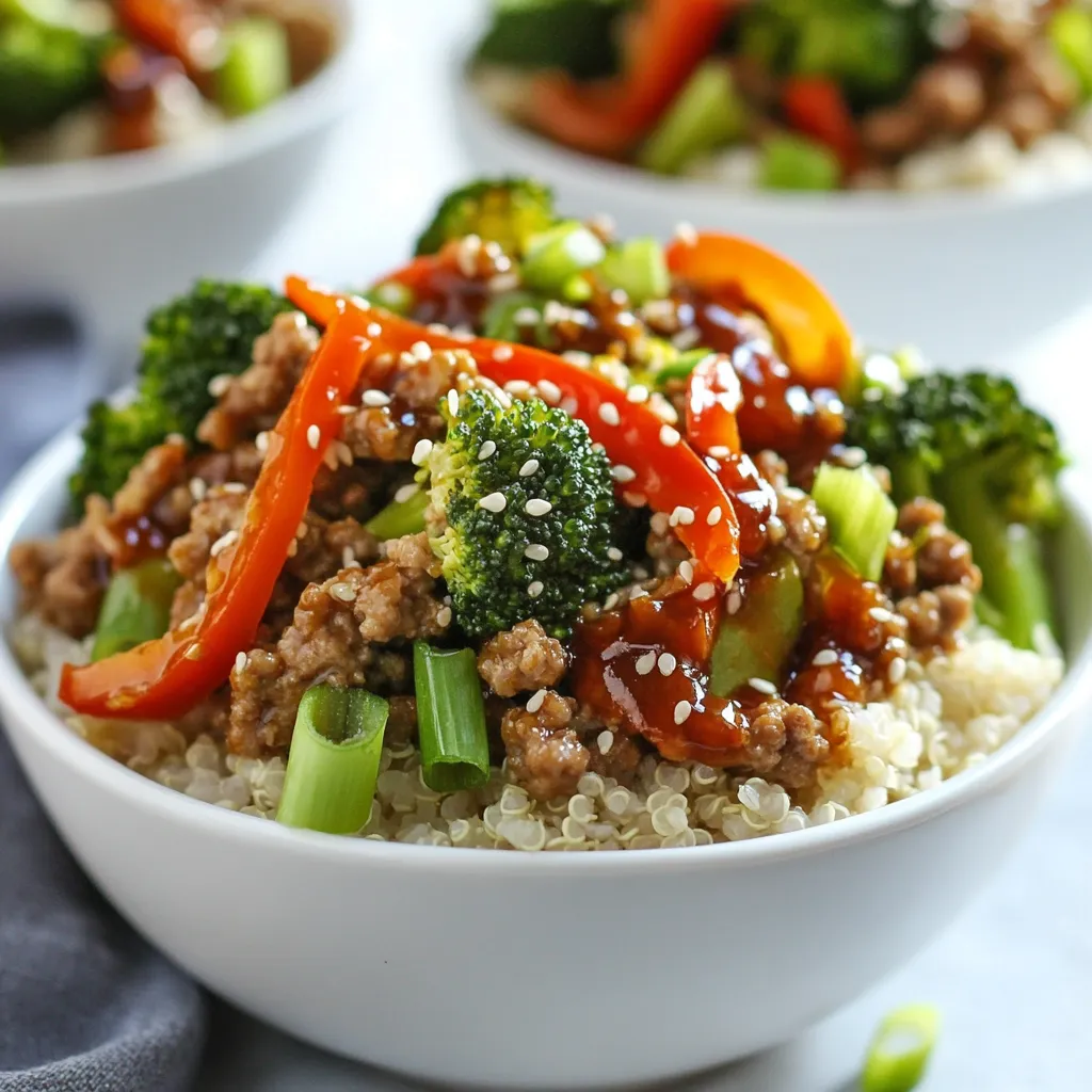 Sweet Spicy Turkey Broccoli Bowls Quick and Tasty Meal
