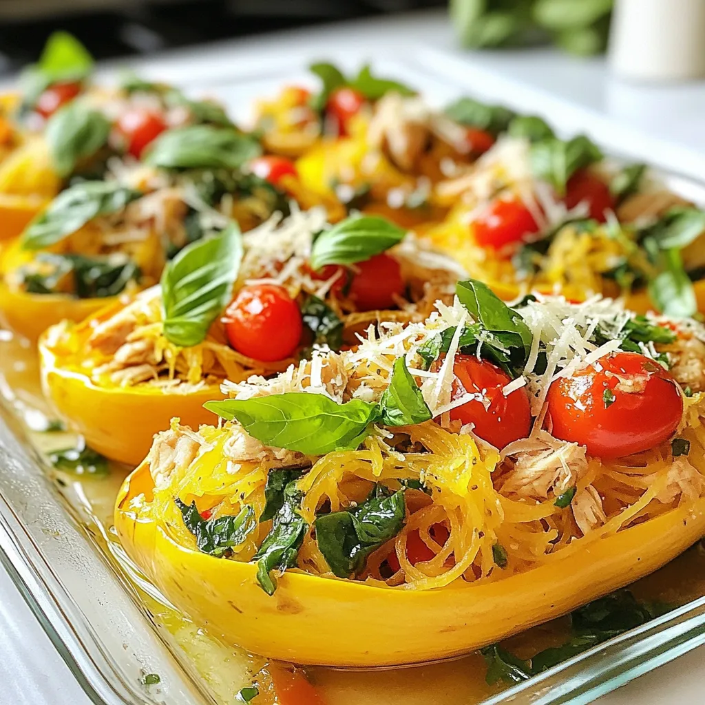 Tuscan Chicken Spaghetti Squash Flavorful Dinner Delight