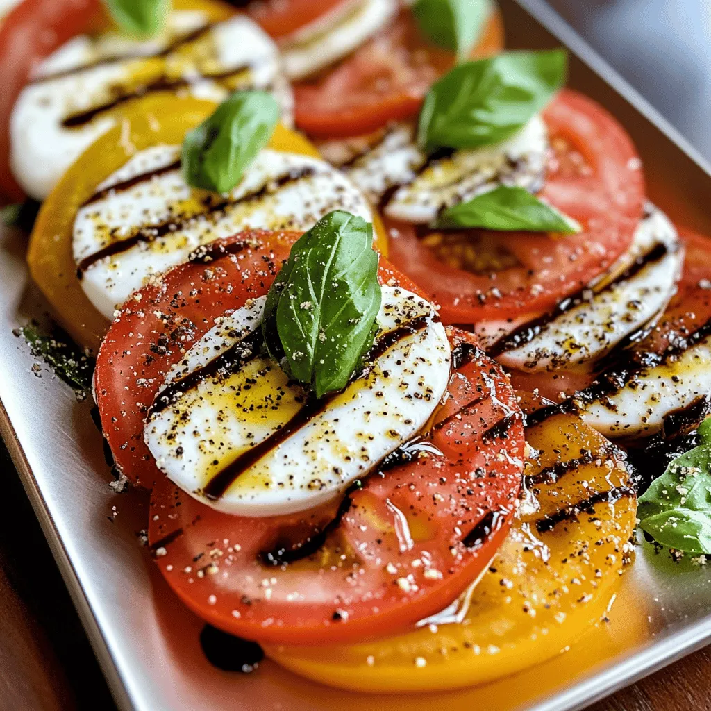 Classic Caprese Salad with Balsamic Reduction Delight