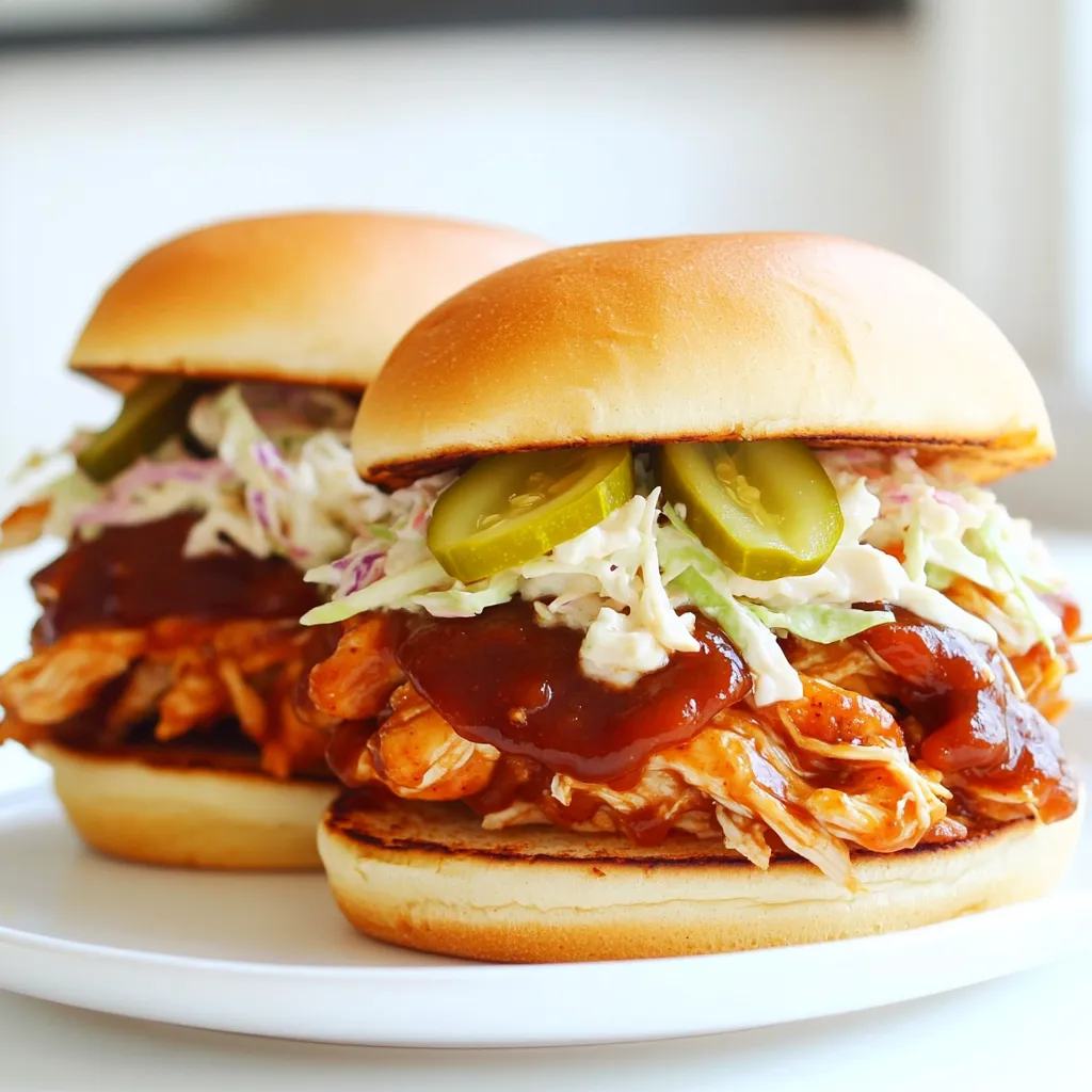 Pulled BBQ Chicken Sandwiches Slow Cooker Delight
