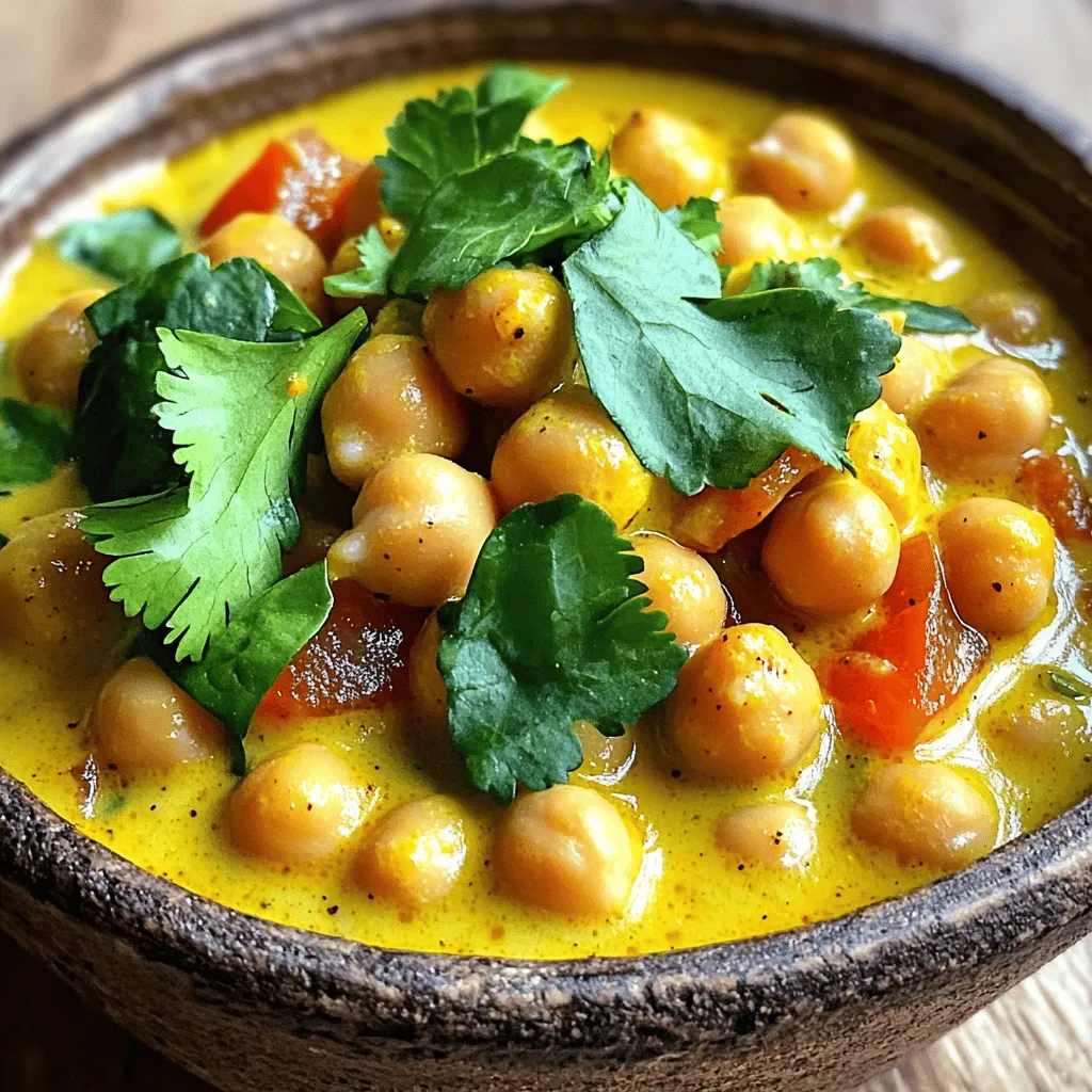 Chickpea Curry in Coconut Milk Tasty and Simple Dish