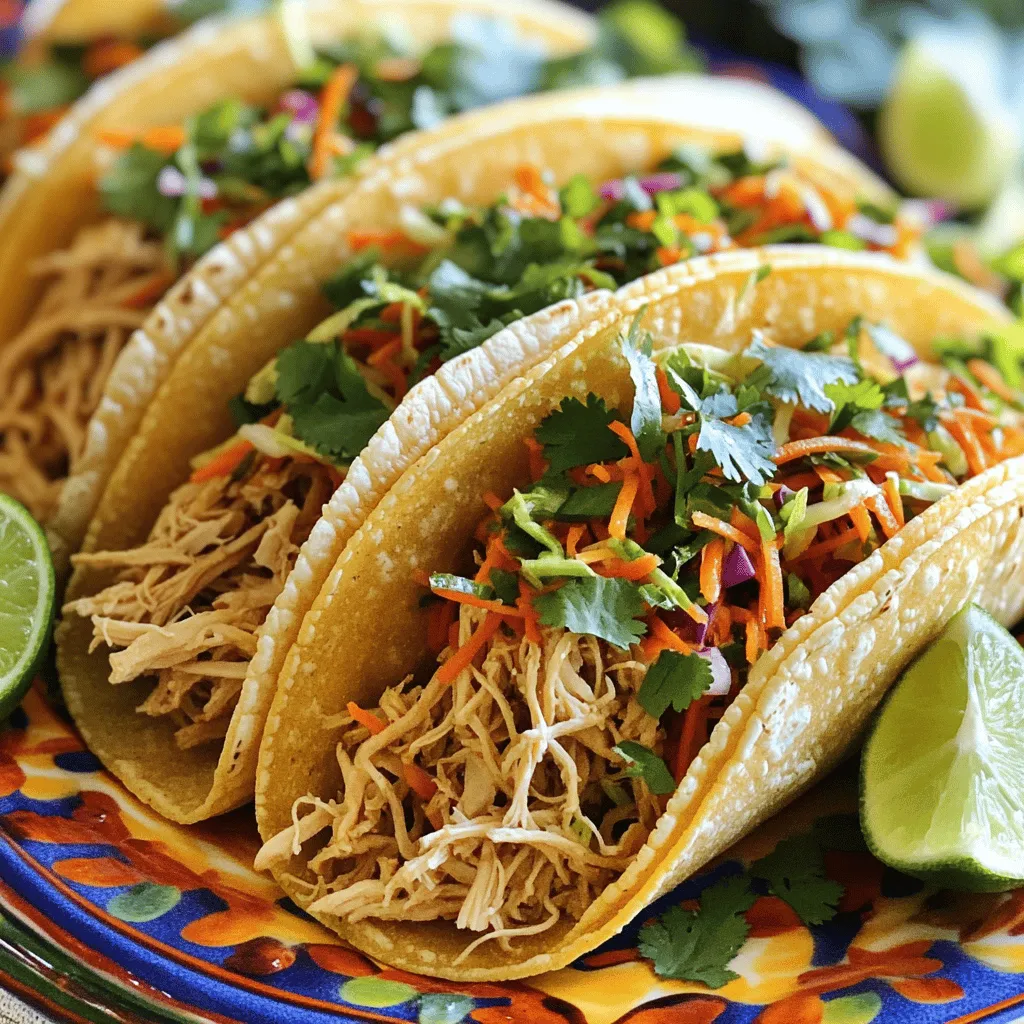 Pulled Chicken Tacos with Slaw Fresh Flavor Delight