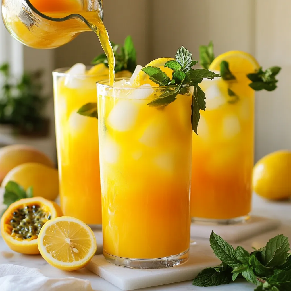 Tropical Sunset Lemonade Refreshing and Flavorful Drink