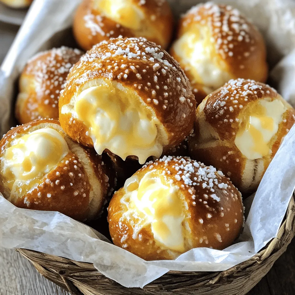 Triple Cheese Stuffed Pretzel Bites Tasty Snack Idea