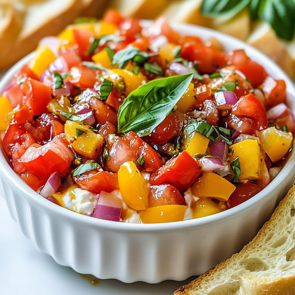 Chunky Bruschetta Dip Simple and Flavorful Snack