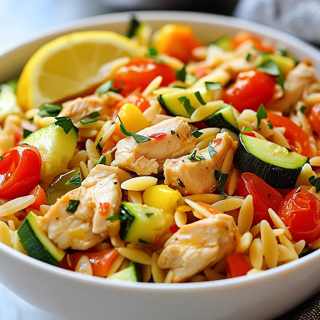 Mediterranean Chicken Orzo Tasty and Healthy Meal