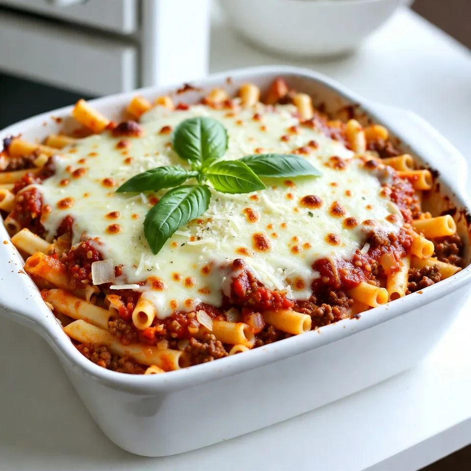 Baked Ziti with Ground Beef Delicious Family Meal