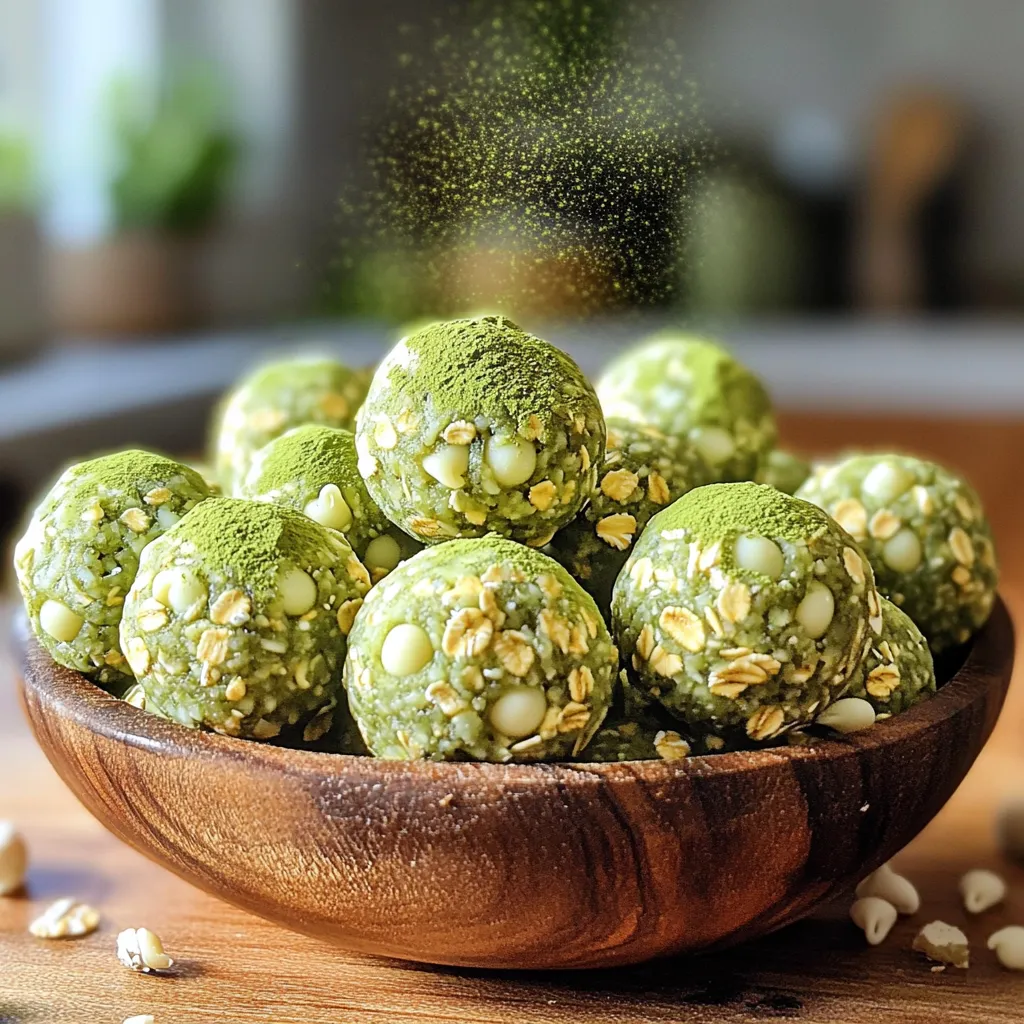 Matcha White Chocolate Protein Balls Healthy Snack Delight
