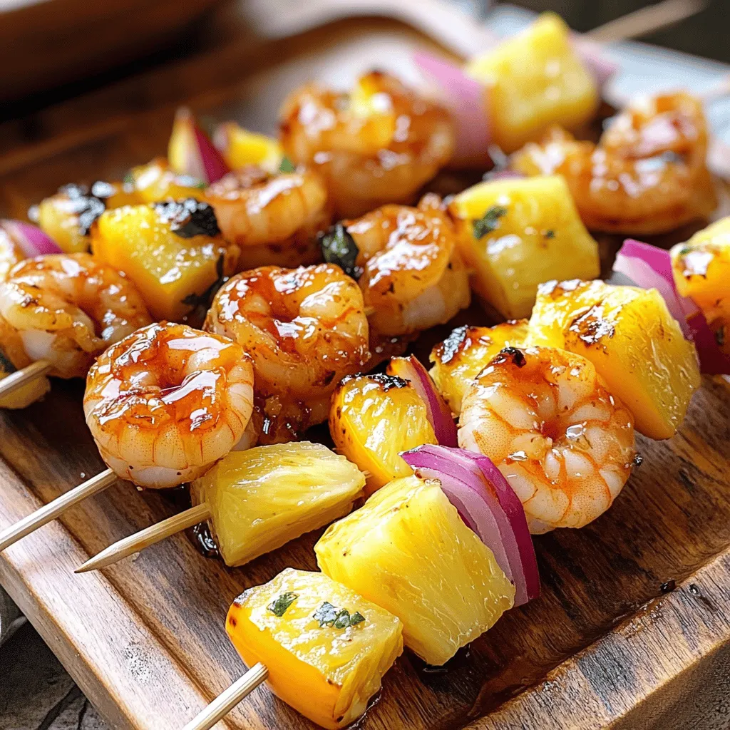 Sweet and Spicy Pineapple Shrimp Skewers Recipe