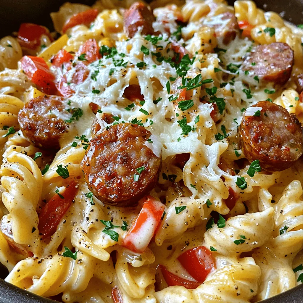 One-Pot Creamy Cajun Pasta with Sausage Delight