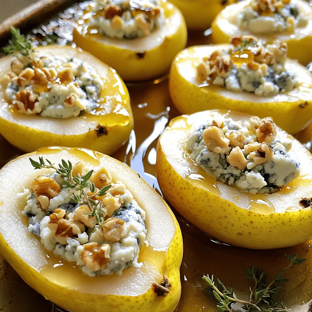 Blue Cheese Stuffed Pears Flavorful Appetizer Delight