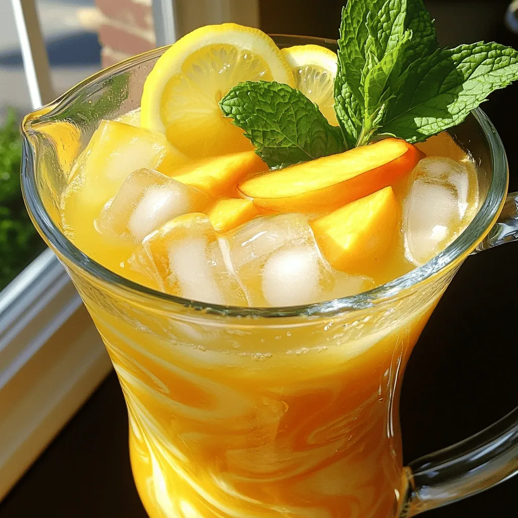 Peach Lemonade Refreshing Summer Beverage Recipe