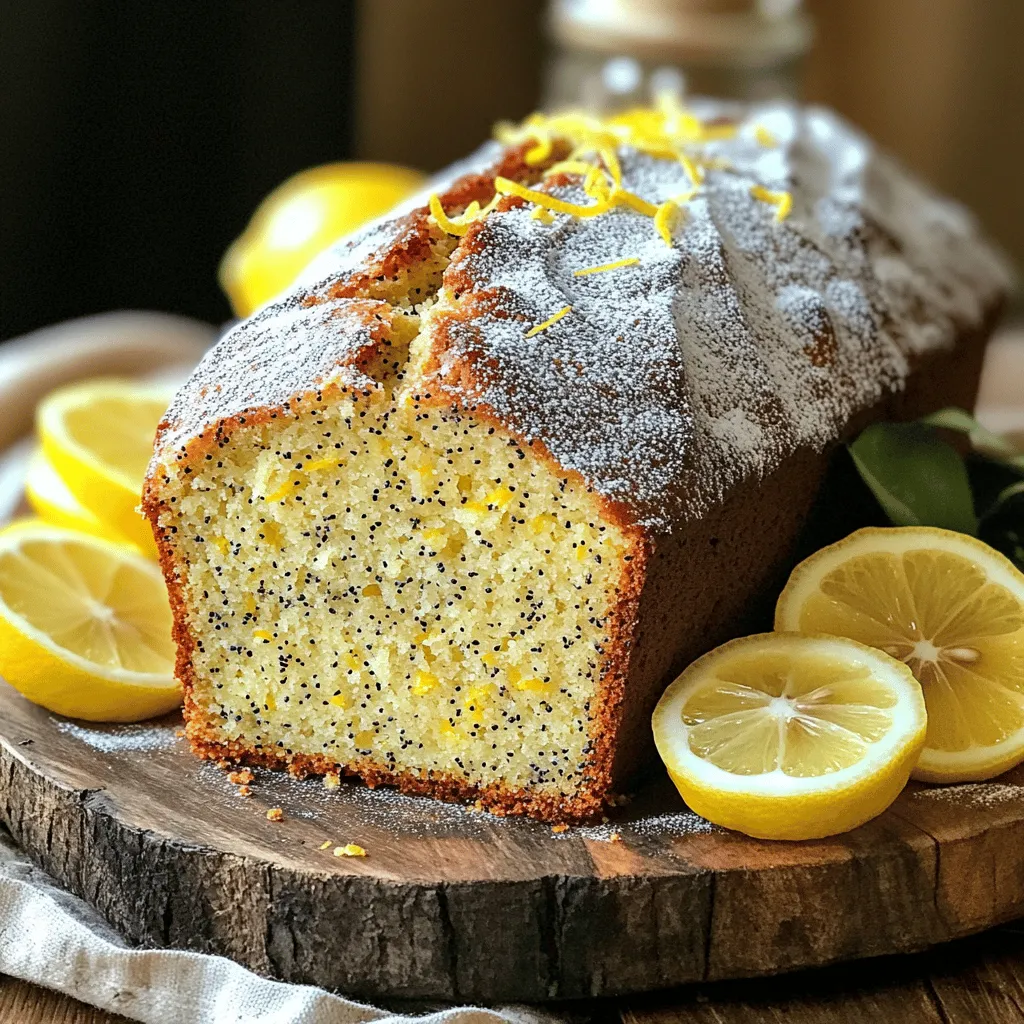 Bakery Style Lemon Poppy Seed Loaf Flavorful Treat
