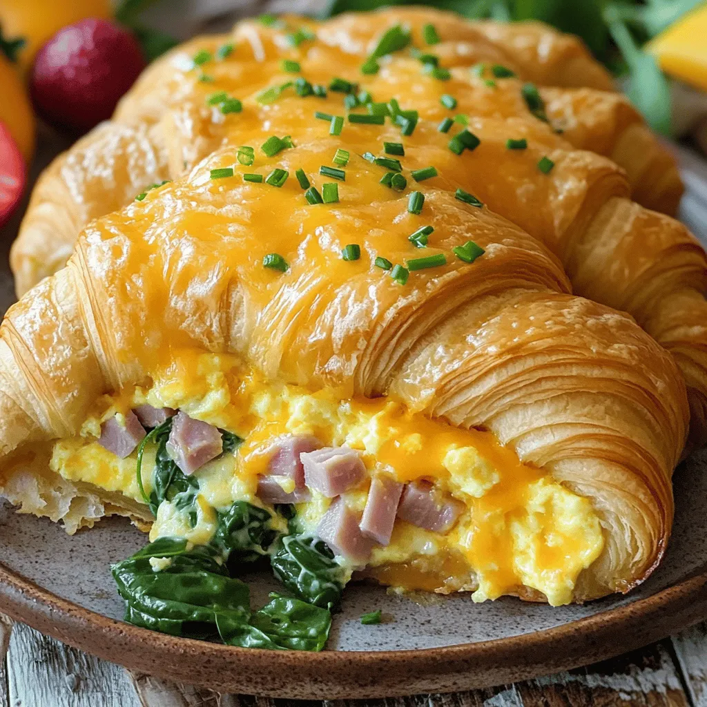 Overnight Croissant Breakfast Casserole Delight