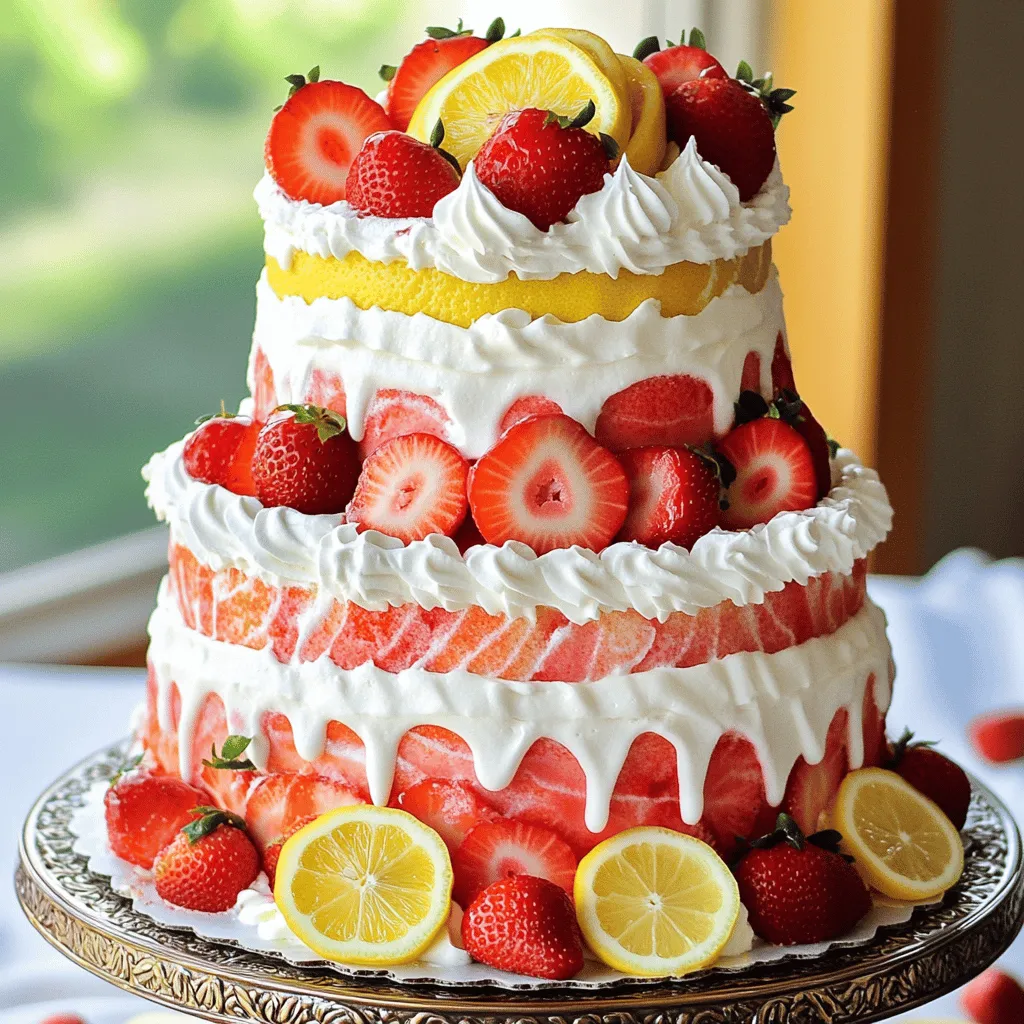 Strawberry Lemonade Layer Cake Delicious Summer Treat