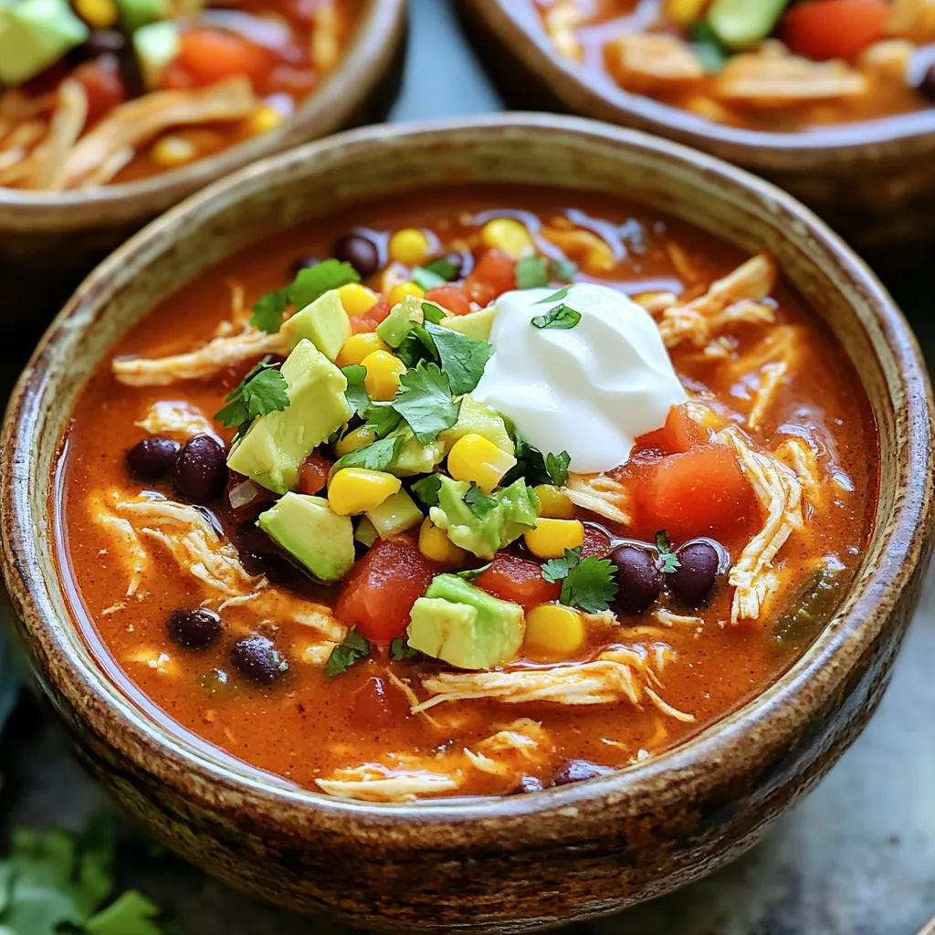 Slow Cooker Chicken Enchilada Soup Hearty and Easy Meal