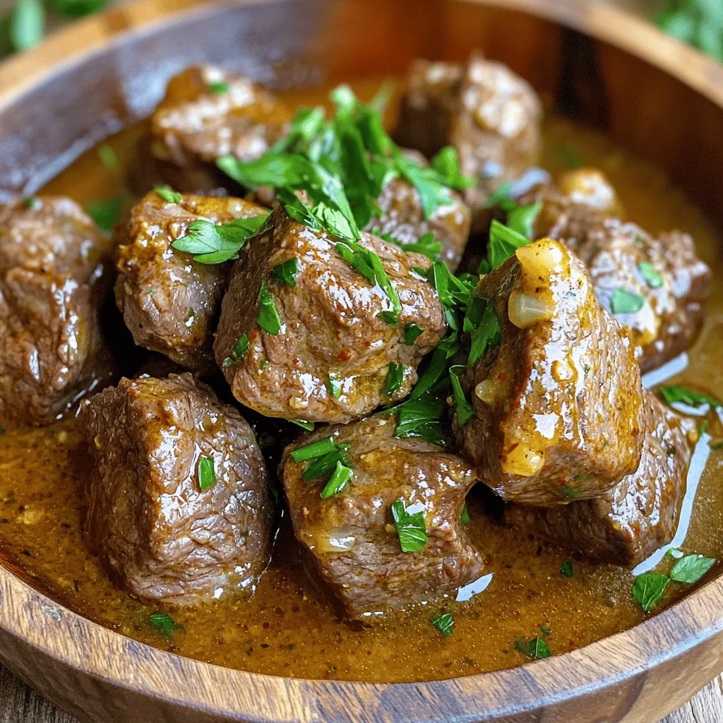Slow Cooker Garlic Butter Beef Bites Flavorful Delight