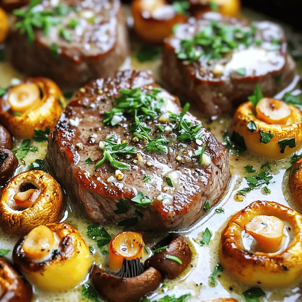 Garlic Butter Steak Bites with Mushrooms Delight