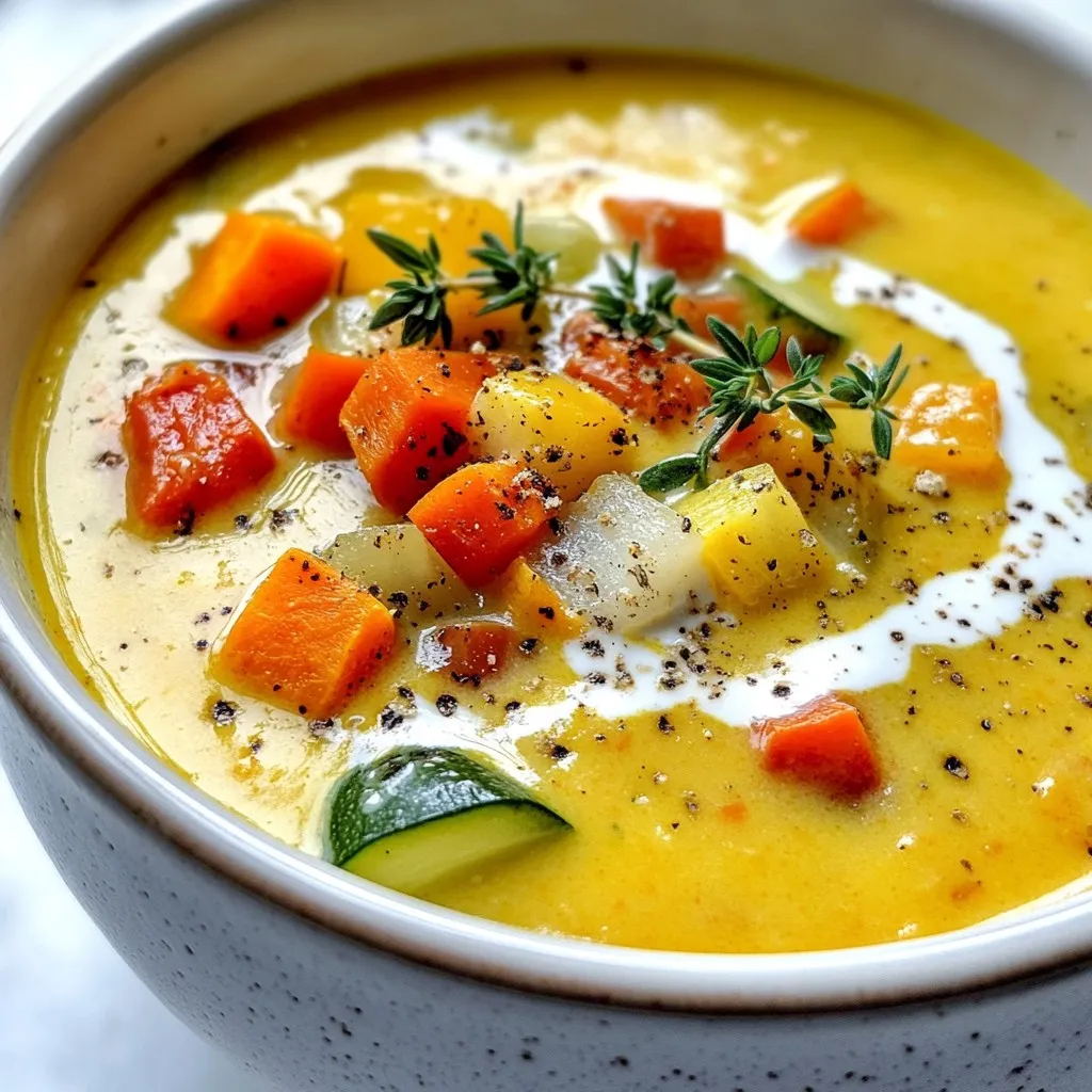 Creamy Roasted Vegetable Soup Savory and Satisfying Dish