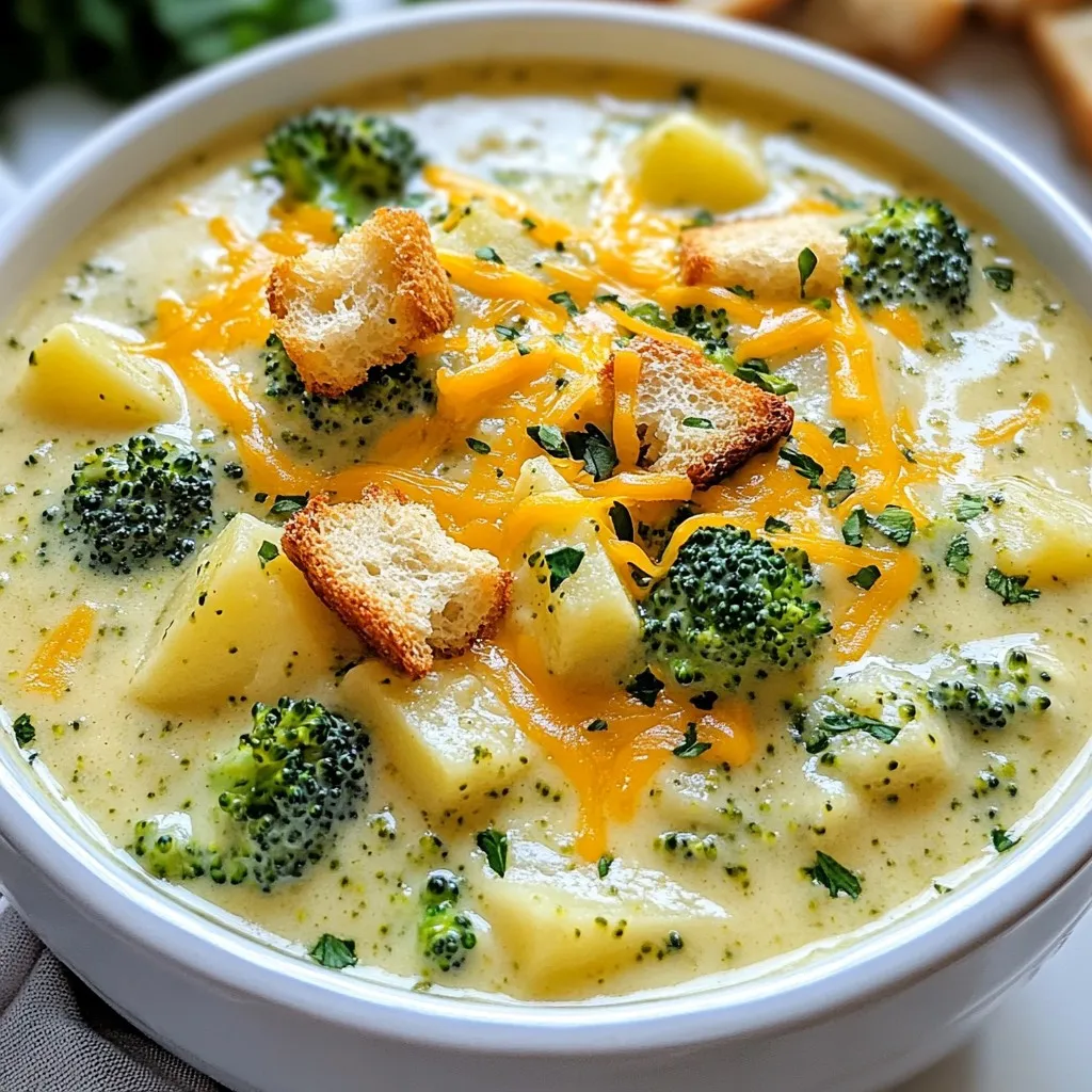 Crockpot Broccoli Potato Cheese Soup Simple and Tasty
