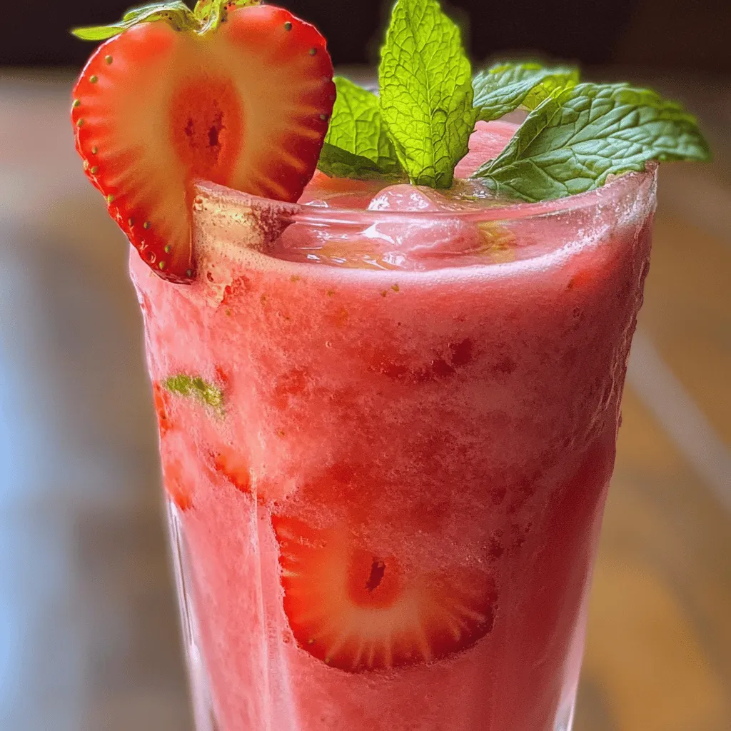 Virgin Strawberry Pina Colada Refreshing Summer Drink