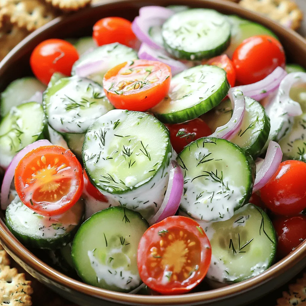 Creamy Cucumber Salad Fresh and Flavorful Treat