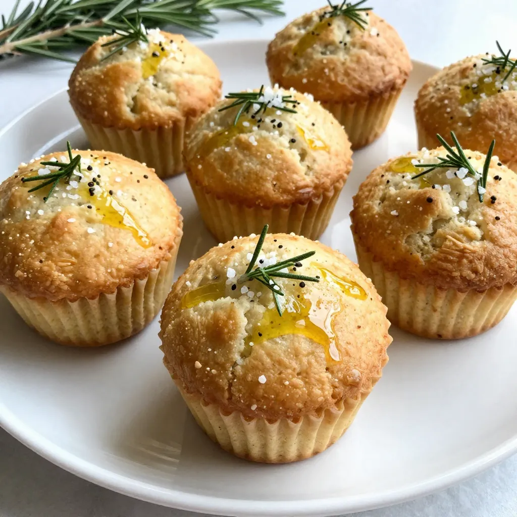 Garlic Rosemary Focaccia Muffins Light and Tasty Treat