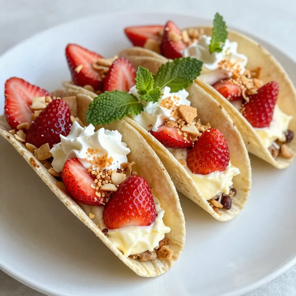 Strawberry Crunch Cheesecake Tacos Delightful Dessert