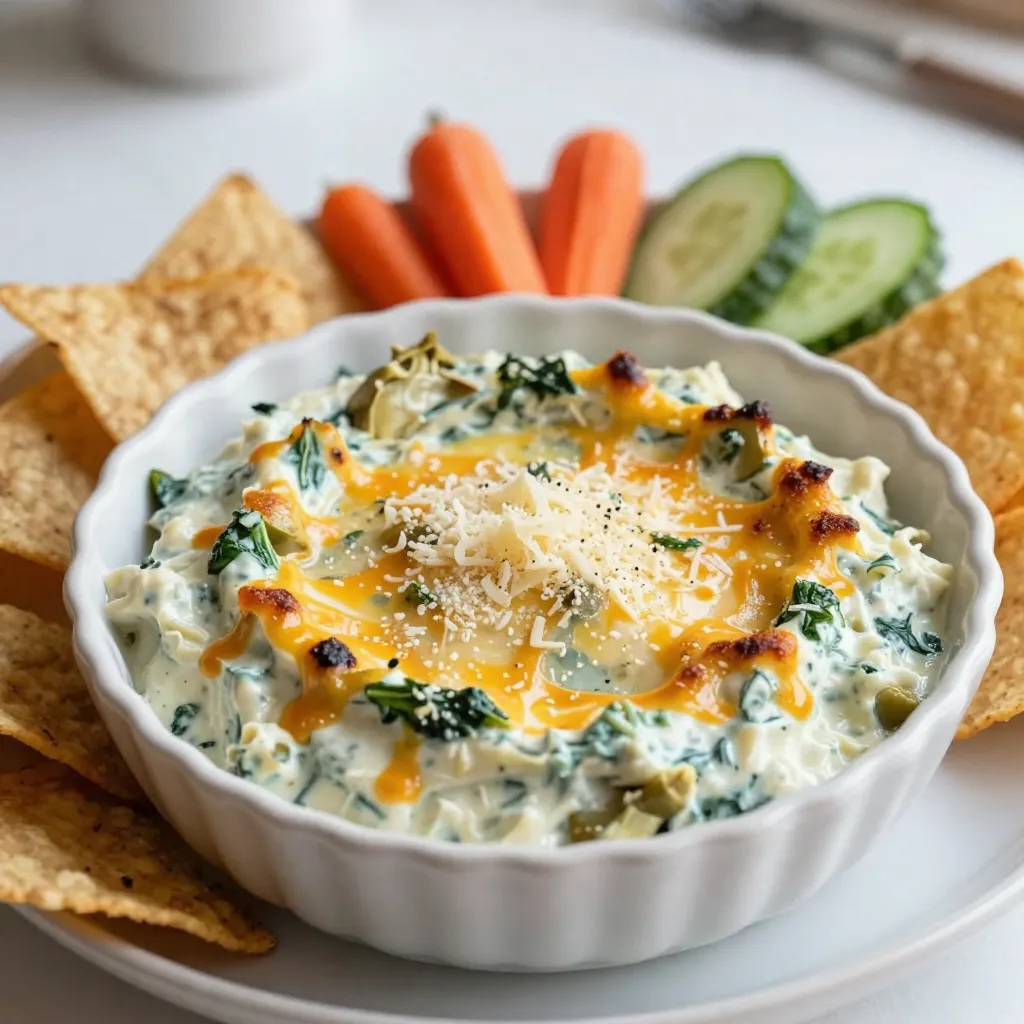 Cheesy Spinach Artichoke Dip Tasty and Easy Recipe