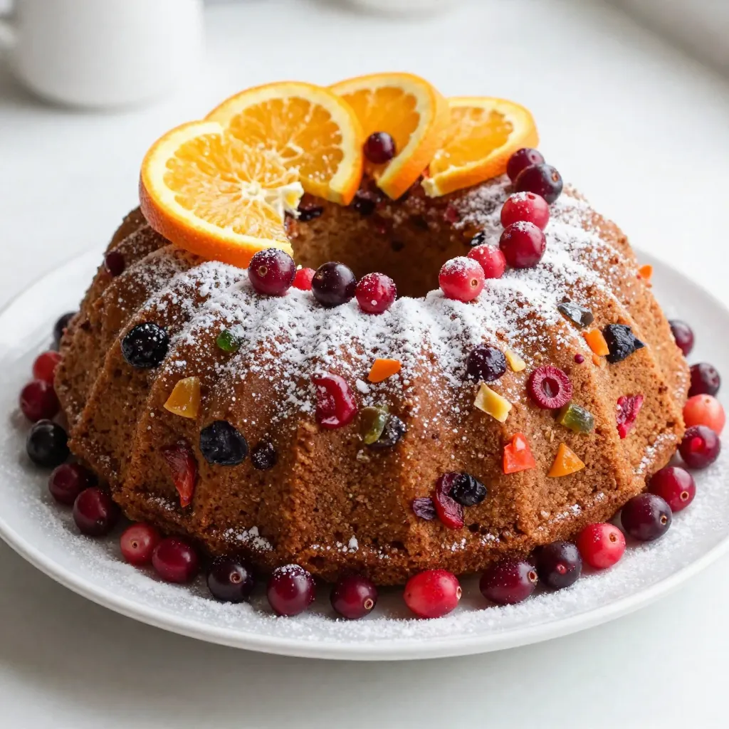 Christmas Fruit Bundt Cake Delightful Holiday Treat