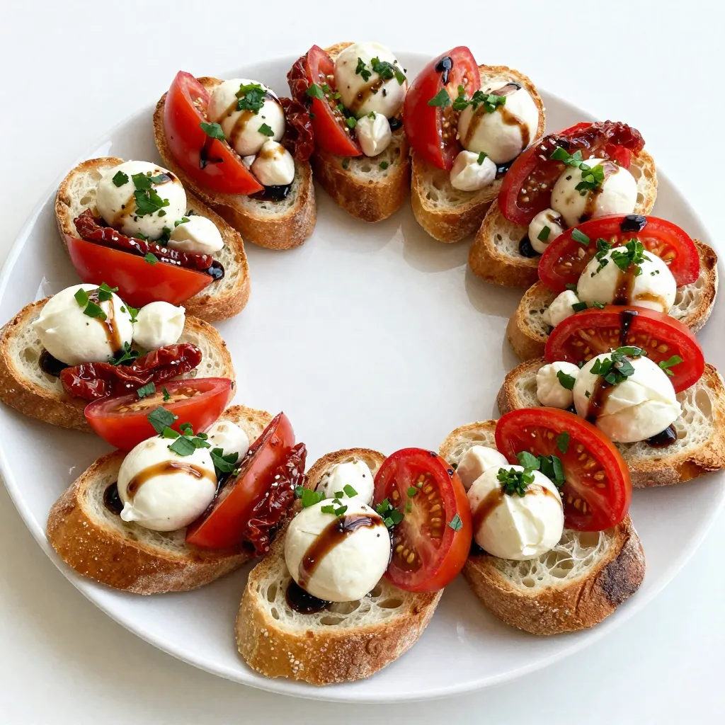 Christmas Bruschetta Wreath Flavorful Festive Appetizer
