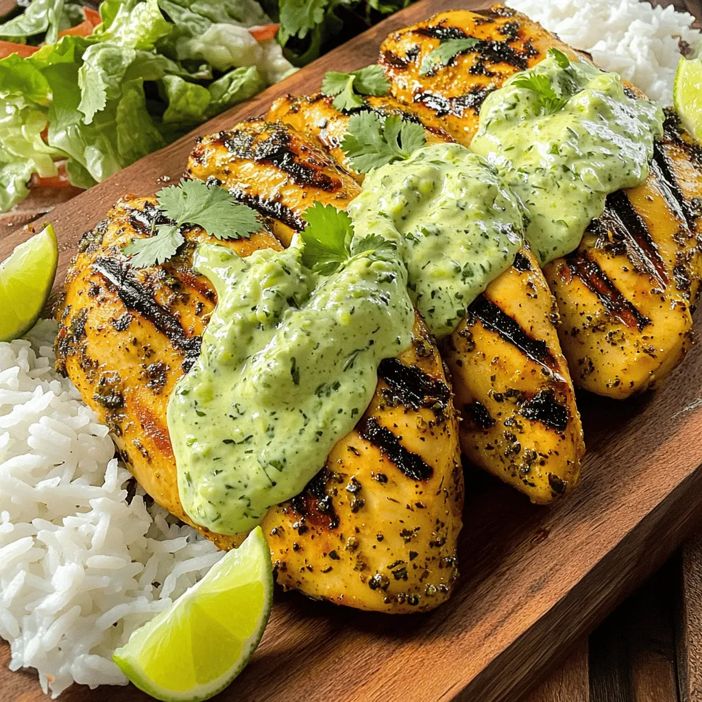 Peruvian Chicken with Creamy Green Sauce Delight