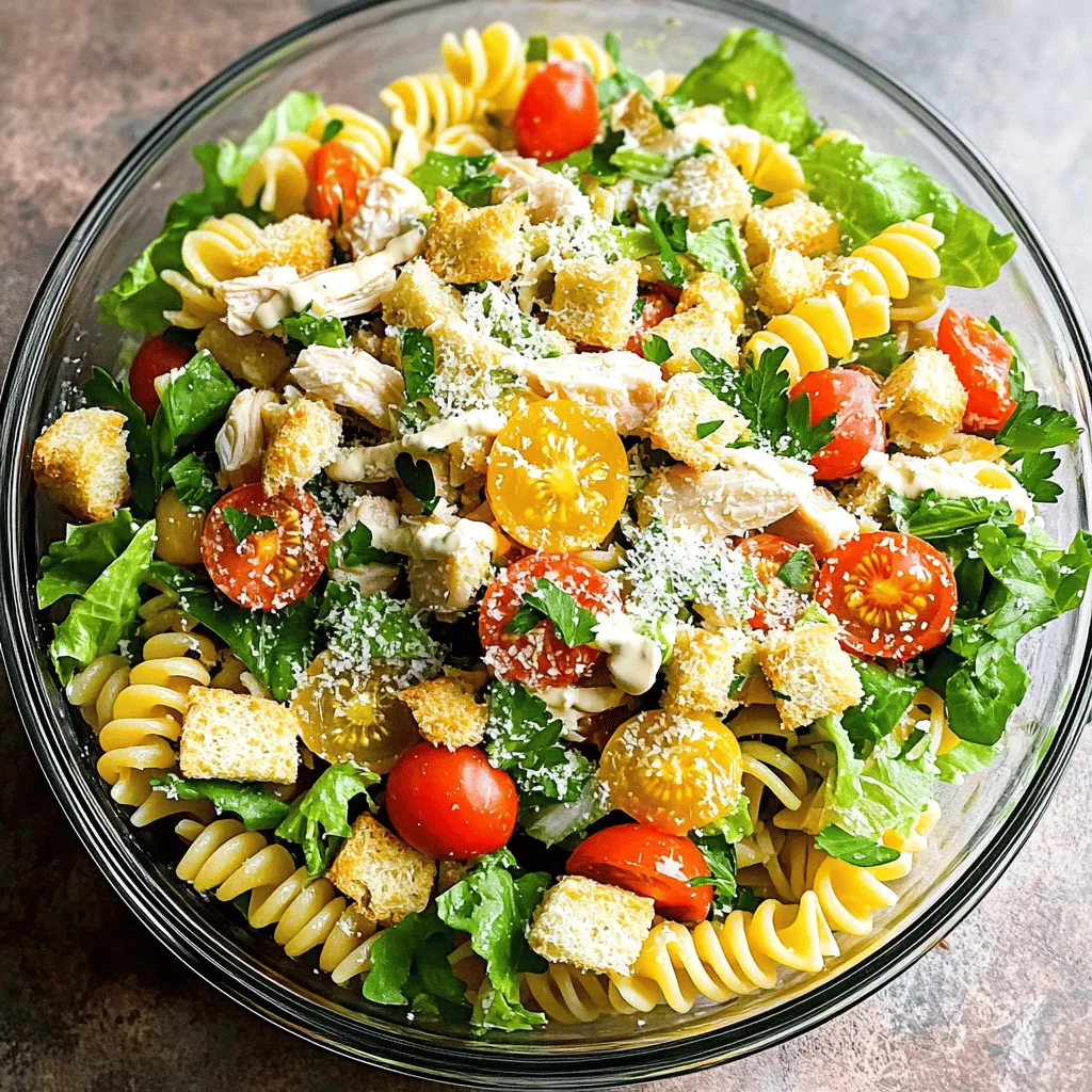 Chicken Caesar Pasta Salad Delightful and Easy Recipe
