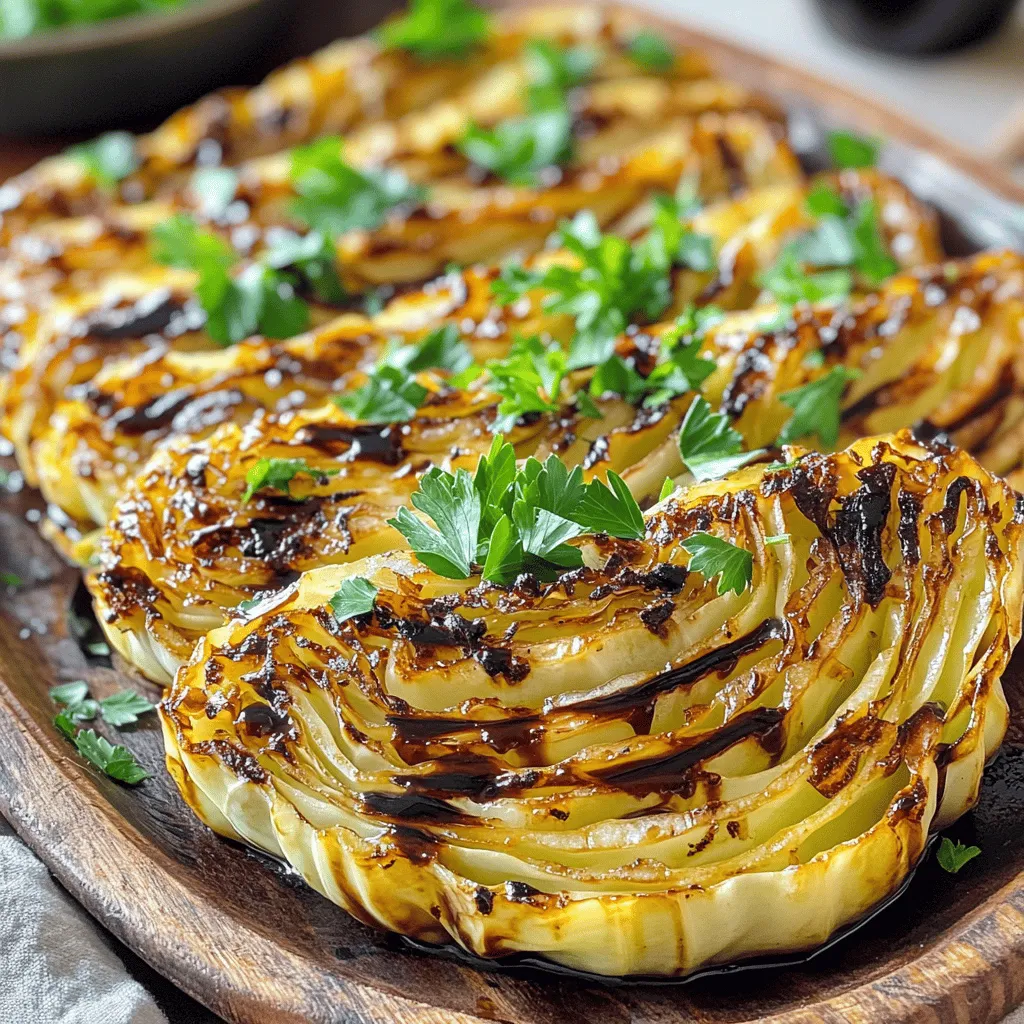 Garlic Balsamic Cabbage Steaks Flavorful Roasted Dish