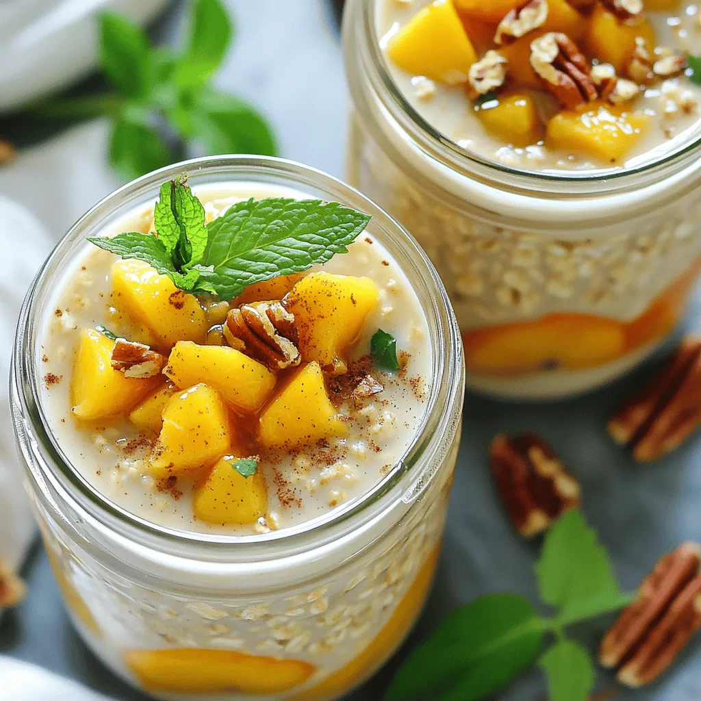 Peach Cobbler Overnight Oats Tasty and Simple Recipe