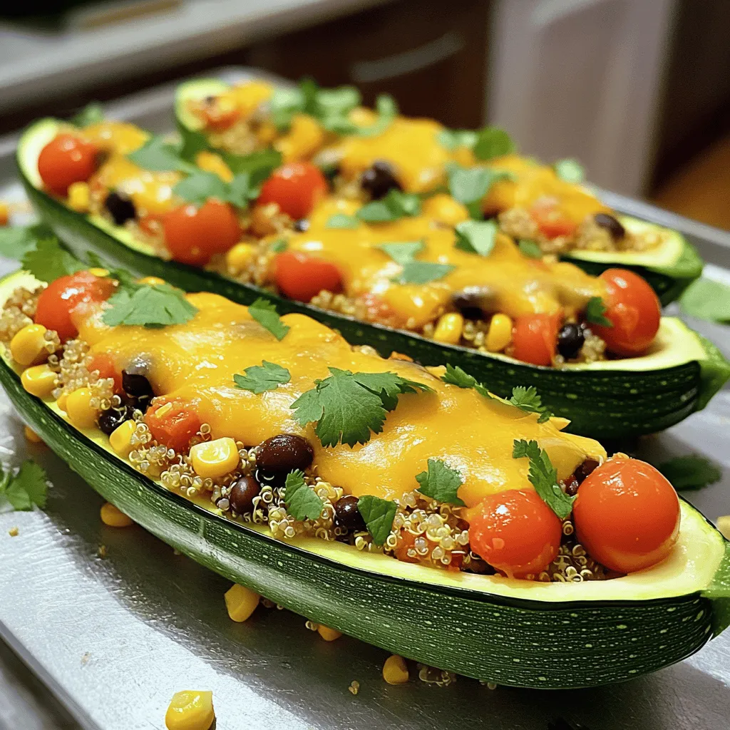 Stuffed Zucchini Boats Flavorful and Healthy Recipe