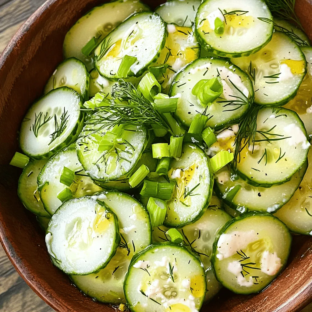 Polish Creamy Cucumber Salad Refreshing and Light Dish