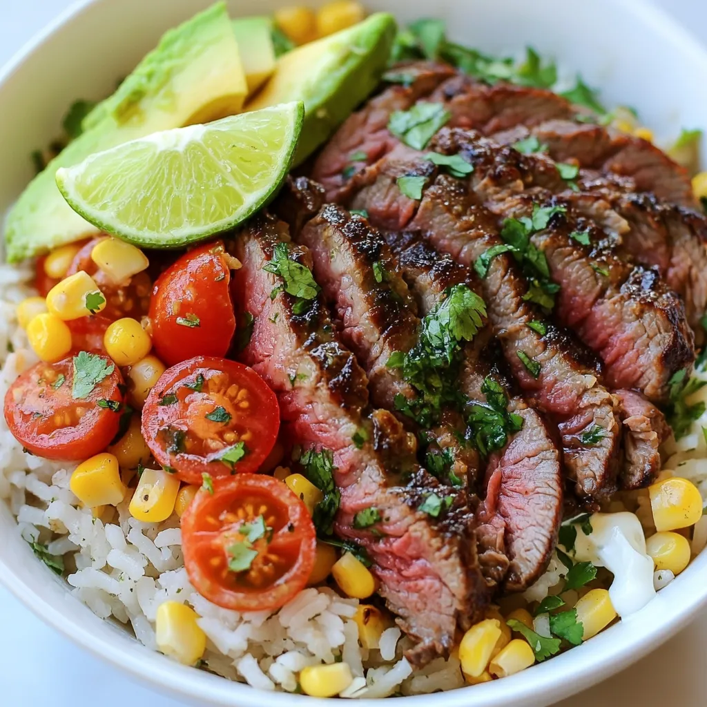 Cilantro Lime Steak Rice Bowls Flavorful Weeknight Meal